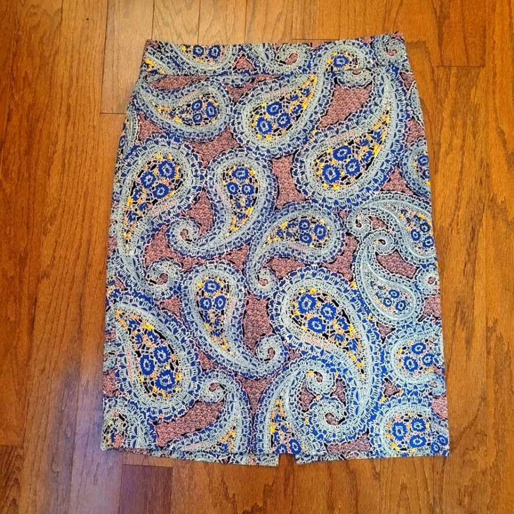 J. Crew | Colorful Paisley Pencil Skirt, Sz. 10